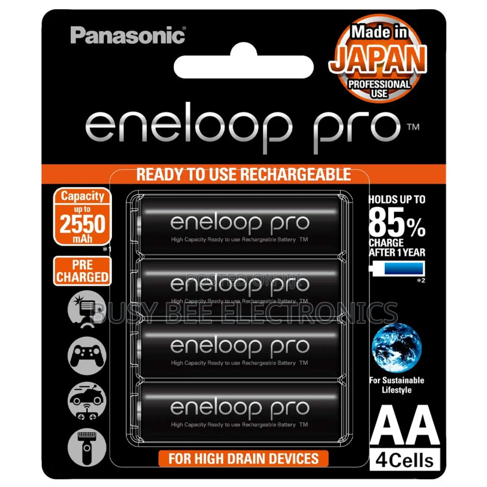 Panasonic Eneloop Pro Aa Rechargeable Ni-Mh Batteries