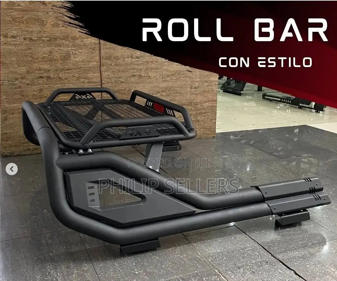 Black Stealth Rollbar With Luggage Basket.