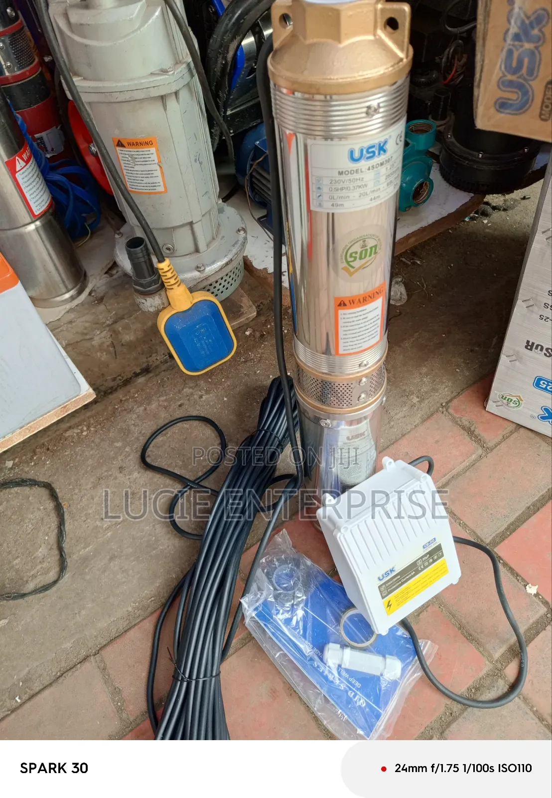 Submersible Water Pump 0.5hp 50m Head