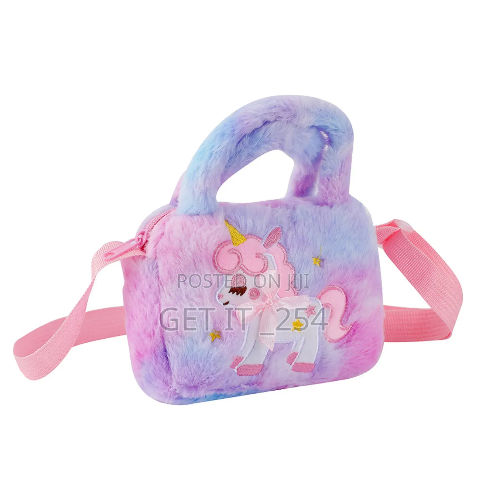 Unicorn Fluffy Bag Shades: Yellow, Purple, Pink .