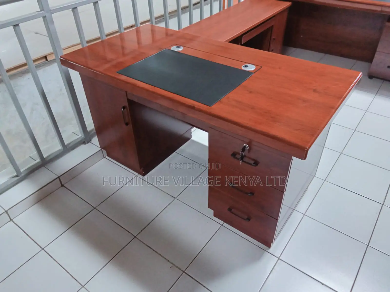 Imported Tables; Small Mahogany Executive Office Desk