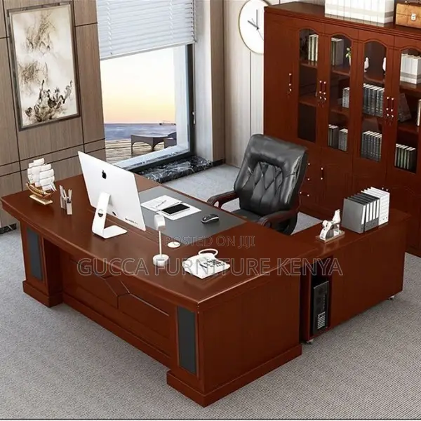 Office Table:1600mm Business Reception Mahogany Officetable