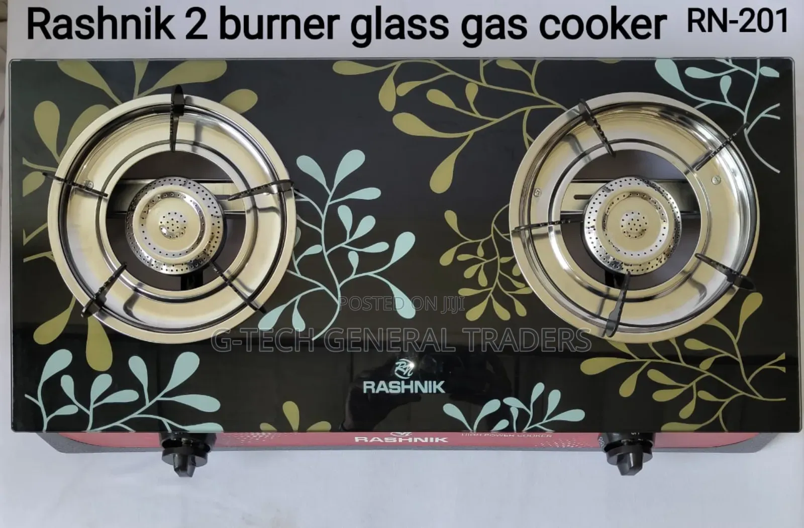 Rashnik Glass Top Double 2burber Gas Stove