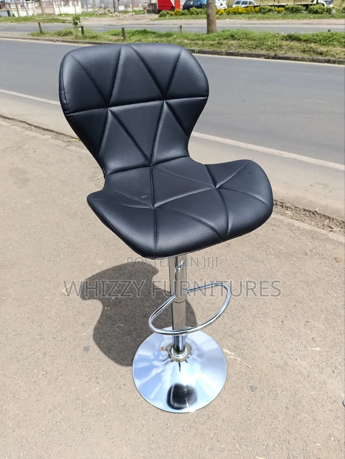 Leather Adjastable Bar Stool