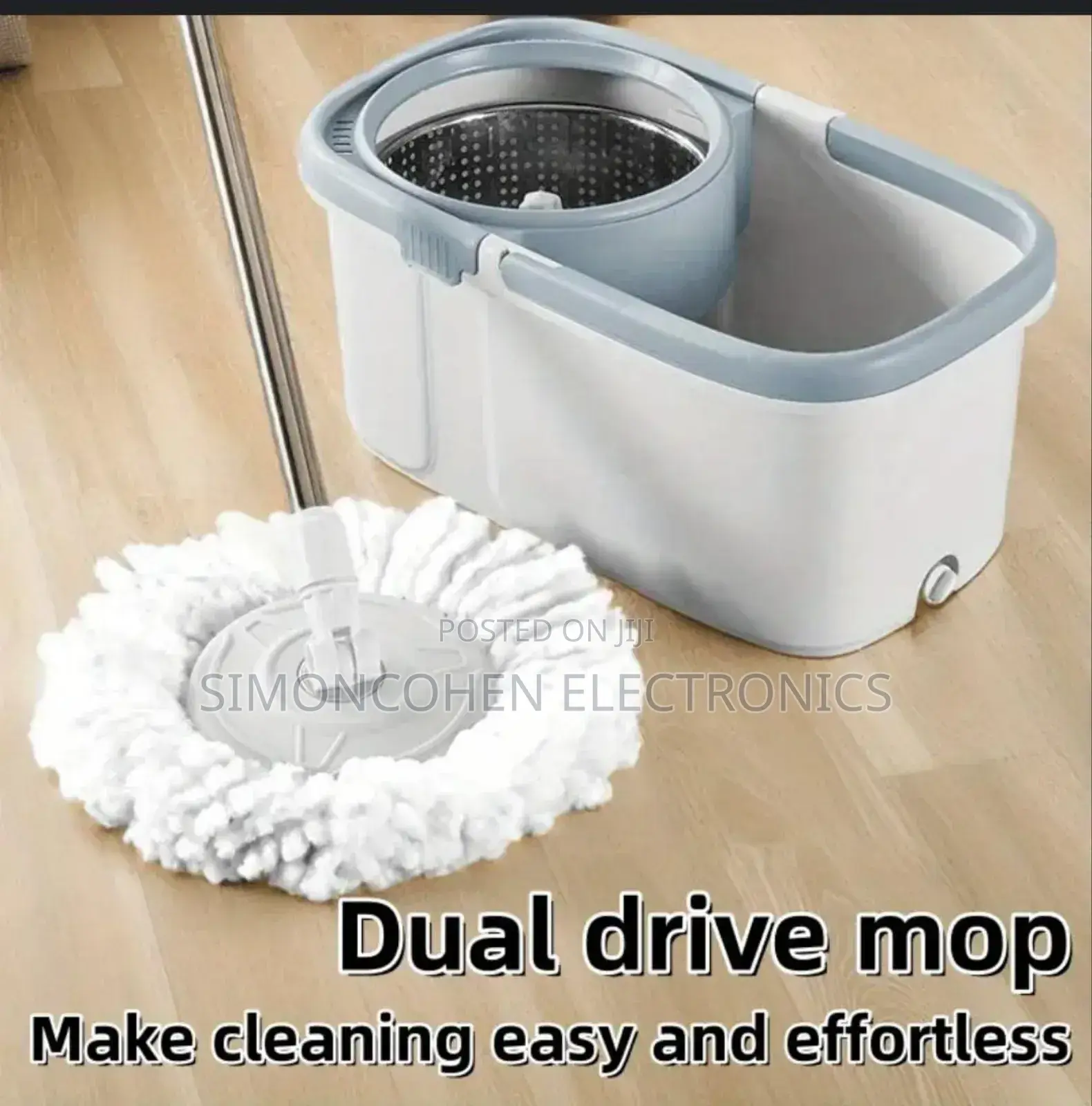 Fashion Rotary Mop 17l Bucket, 112cm Mop, 2 Rugs
