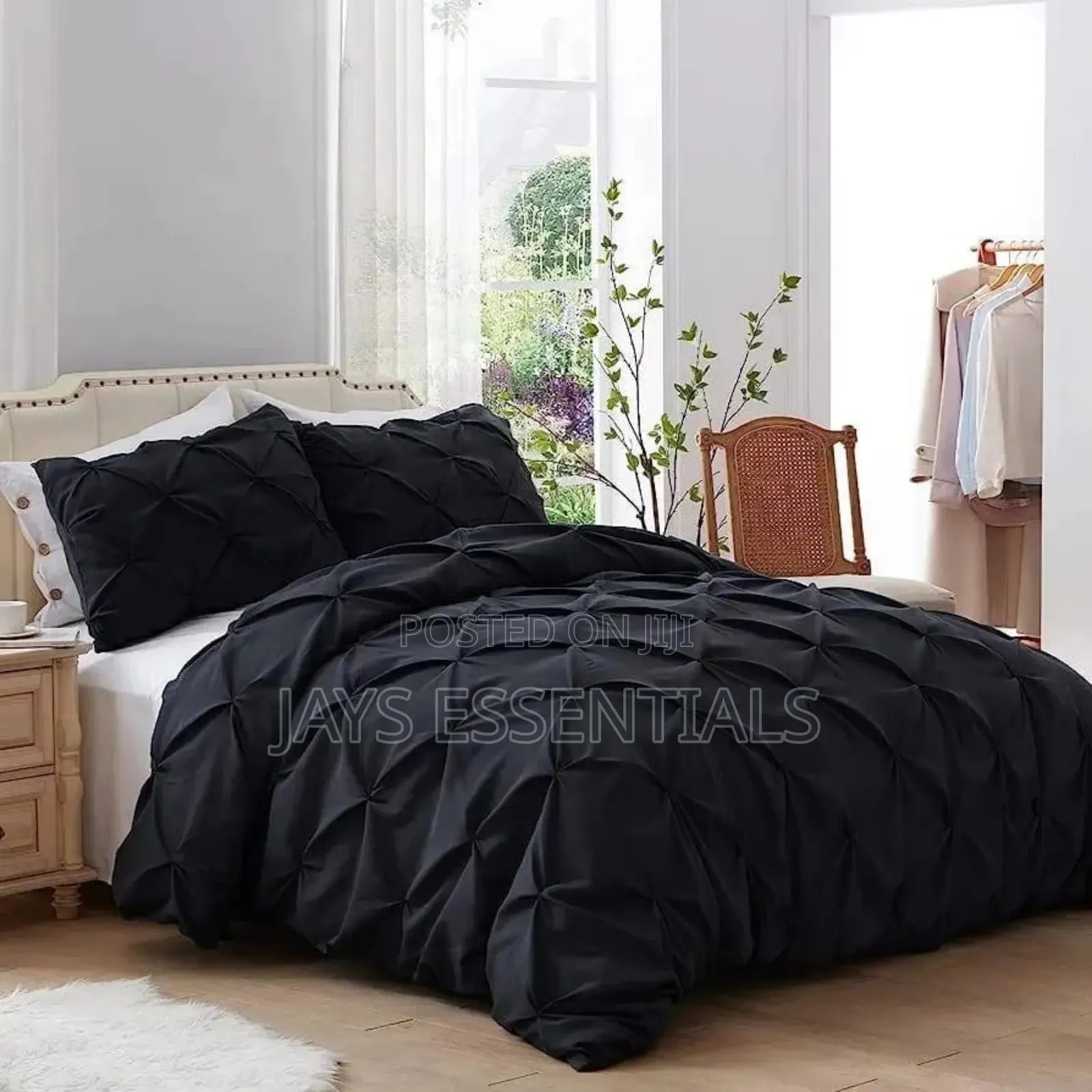 6*7 Pintuck Duvet Cover Set (4pc)