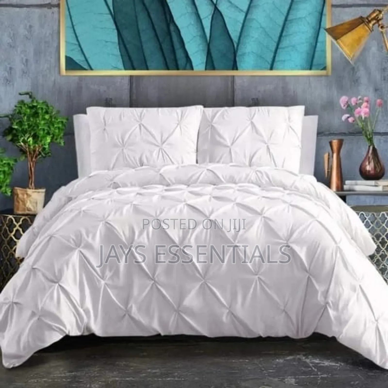 6*7 Pintuck Duvet Cover Set (4pc)