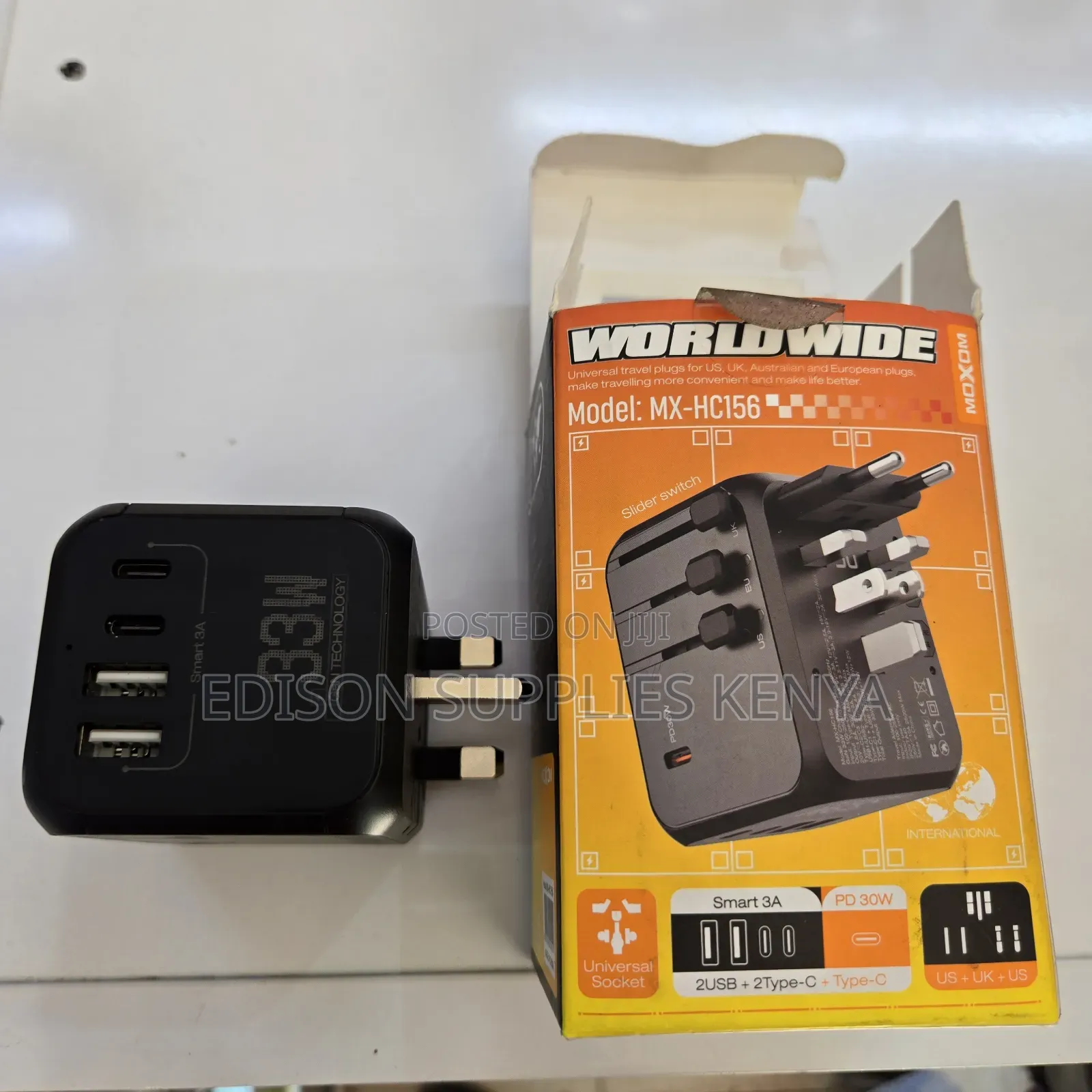 Gan Travel Adaptor 33watts Universal Multiplug Adapter Usb