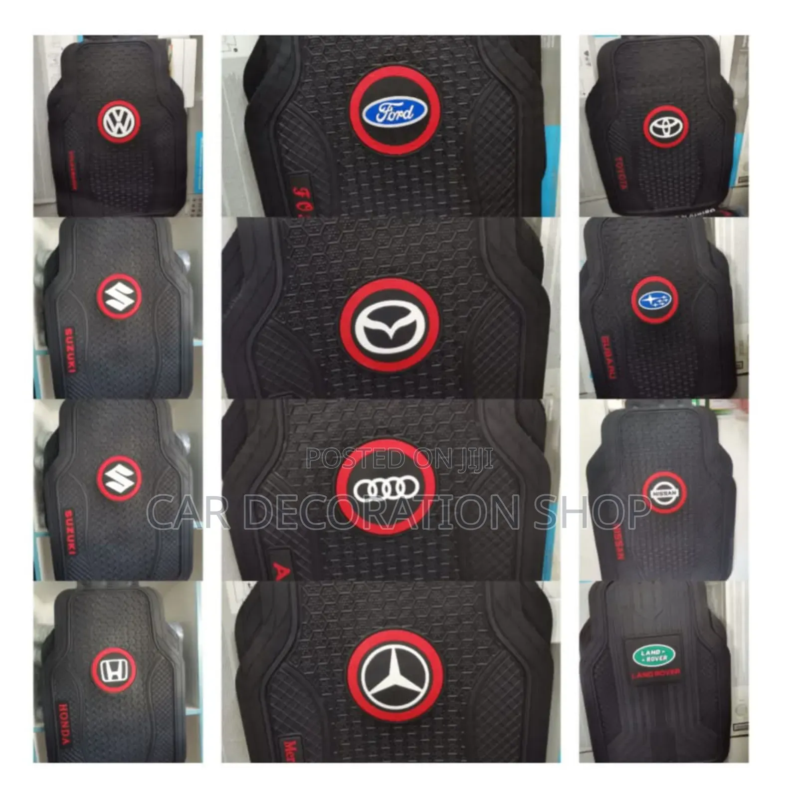 Rubber Branded Logo Dust Mats 5pc Set