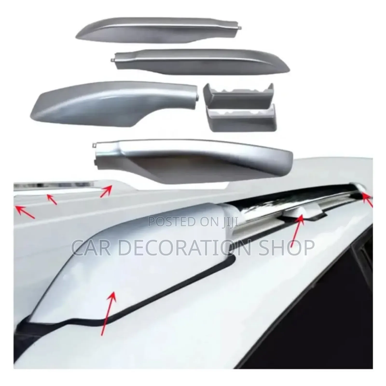 Prado 120/150 Silver Roof Rails Replacement End Cove (Per Pc
