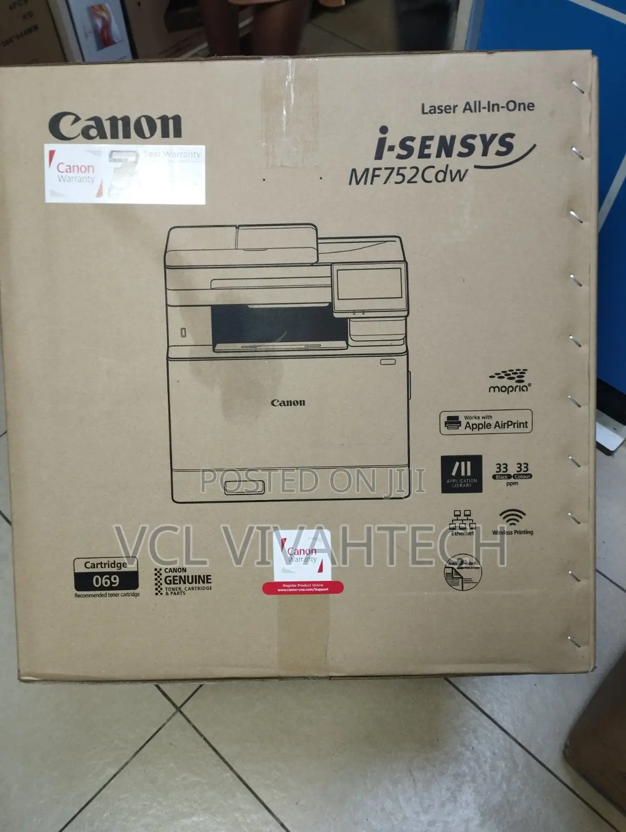 Canon I-Sensys Mf752cdw Brand New Laser All-in-One Printer