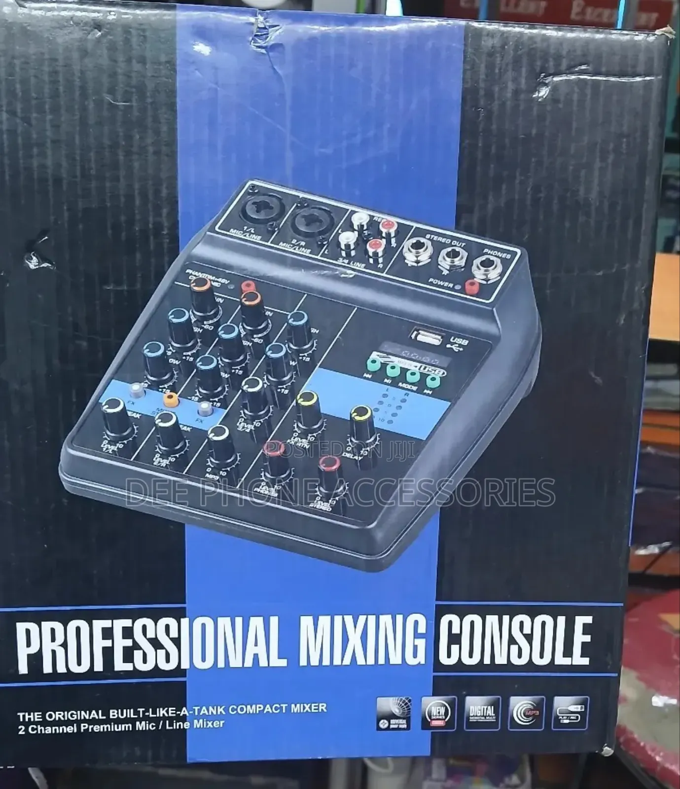Professional 2 Channel Mixing Console