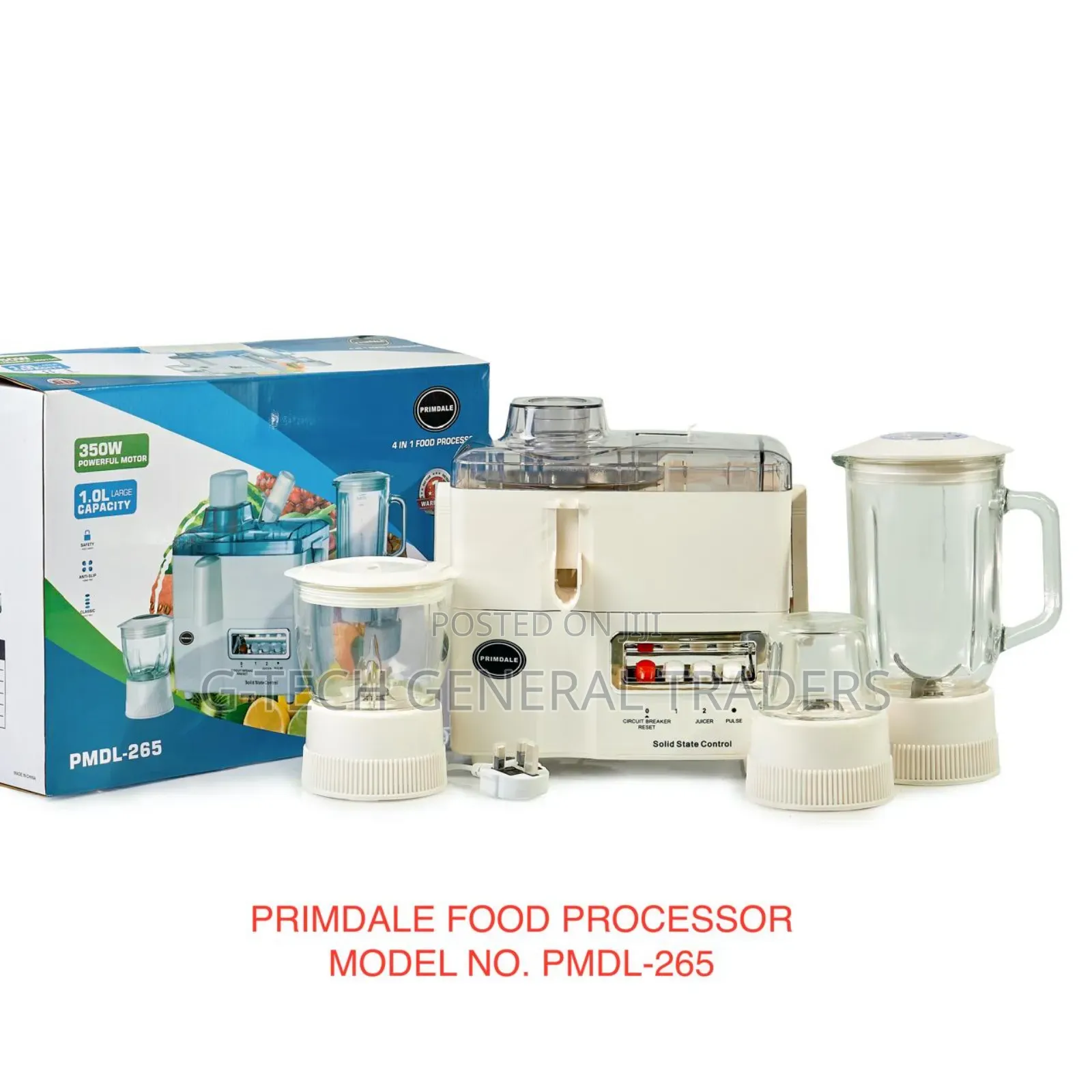 Primdale 4in1 Food Processor,Blender, Grinder,Juicer, Miller