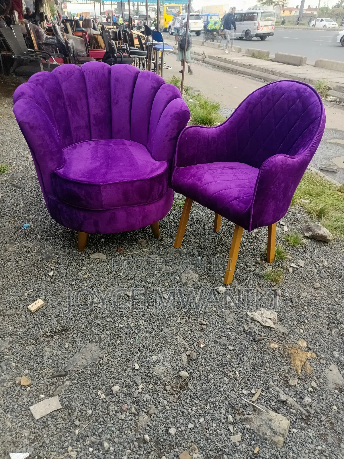 Manicure Seat and Pedicure Seat, Purple 