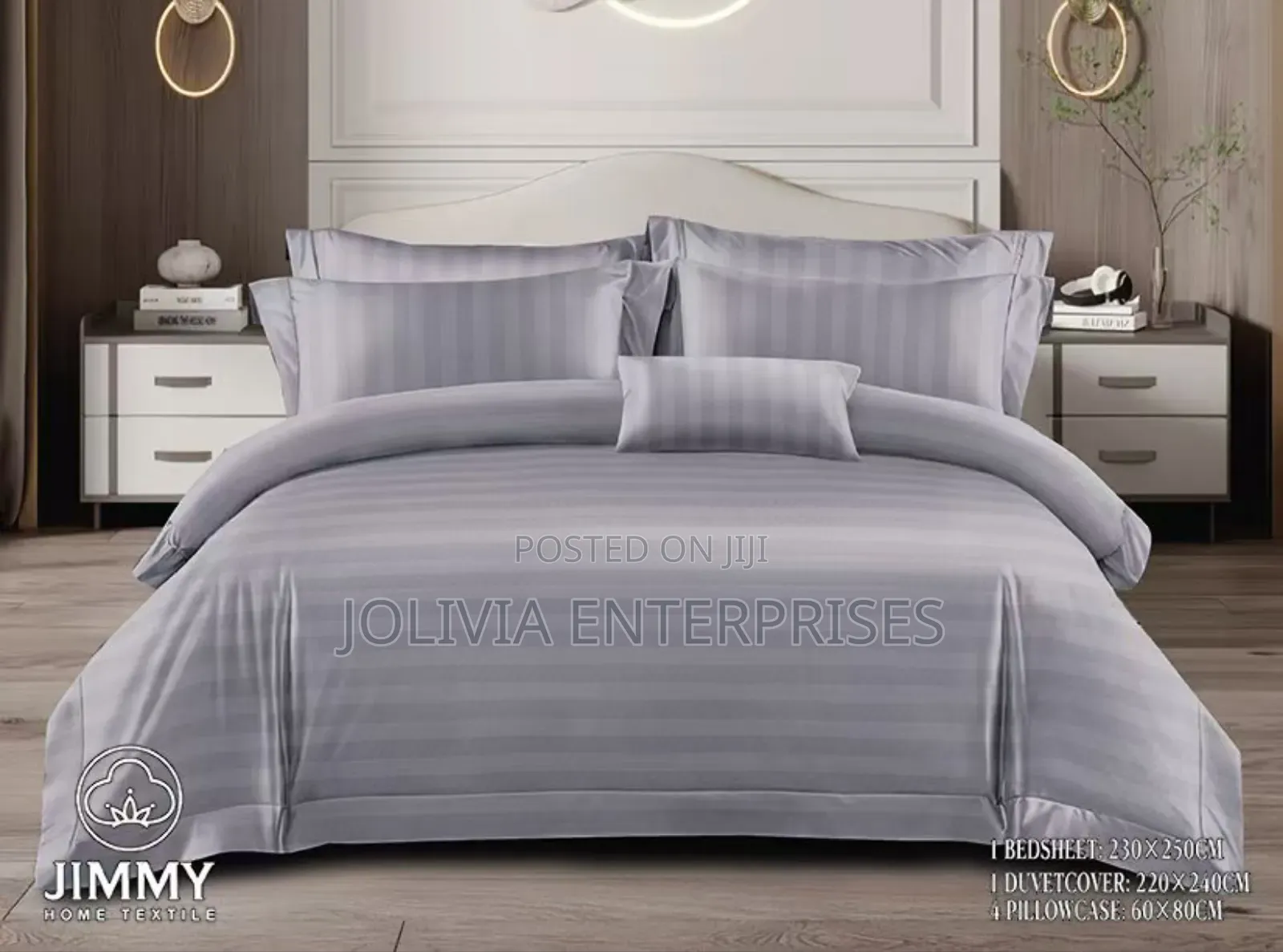 Quality Cotton Duvet Cover Set With 4 Pillowcases