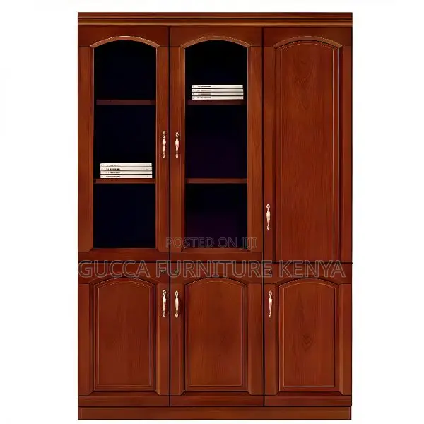 Cabinets: Vertical Executive Mahogany Office Storage Unit