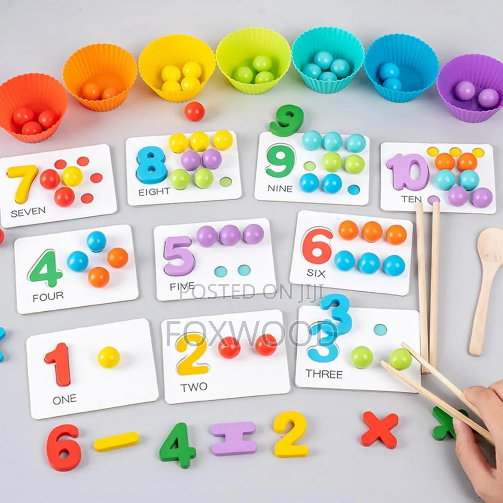 Bead Matching Game - Montessori Math Toys for Kids,