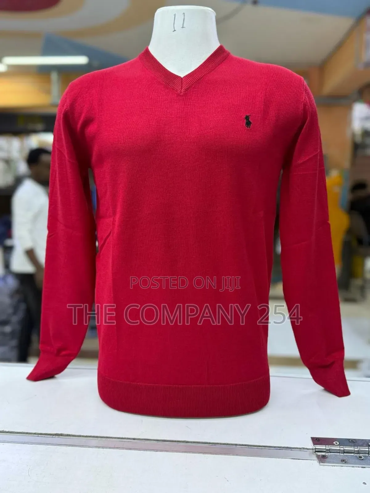 Men's Fleece Designer Polo v Neck Business Official Sweaters