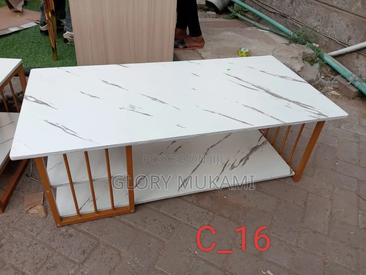 White Marble Glass Dinning Table