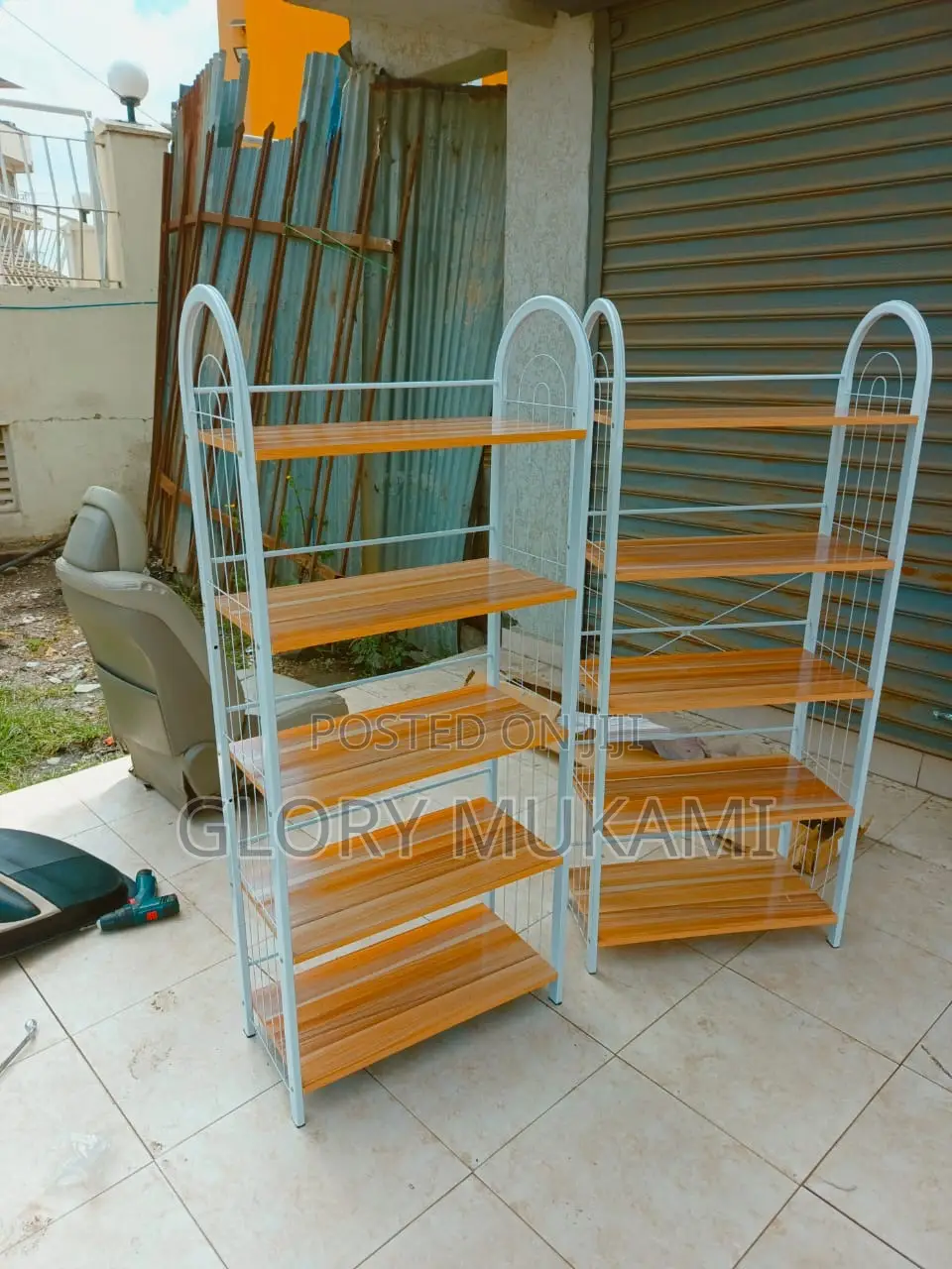 Brown White Shoe Rack Holder