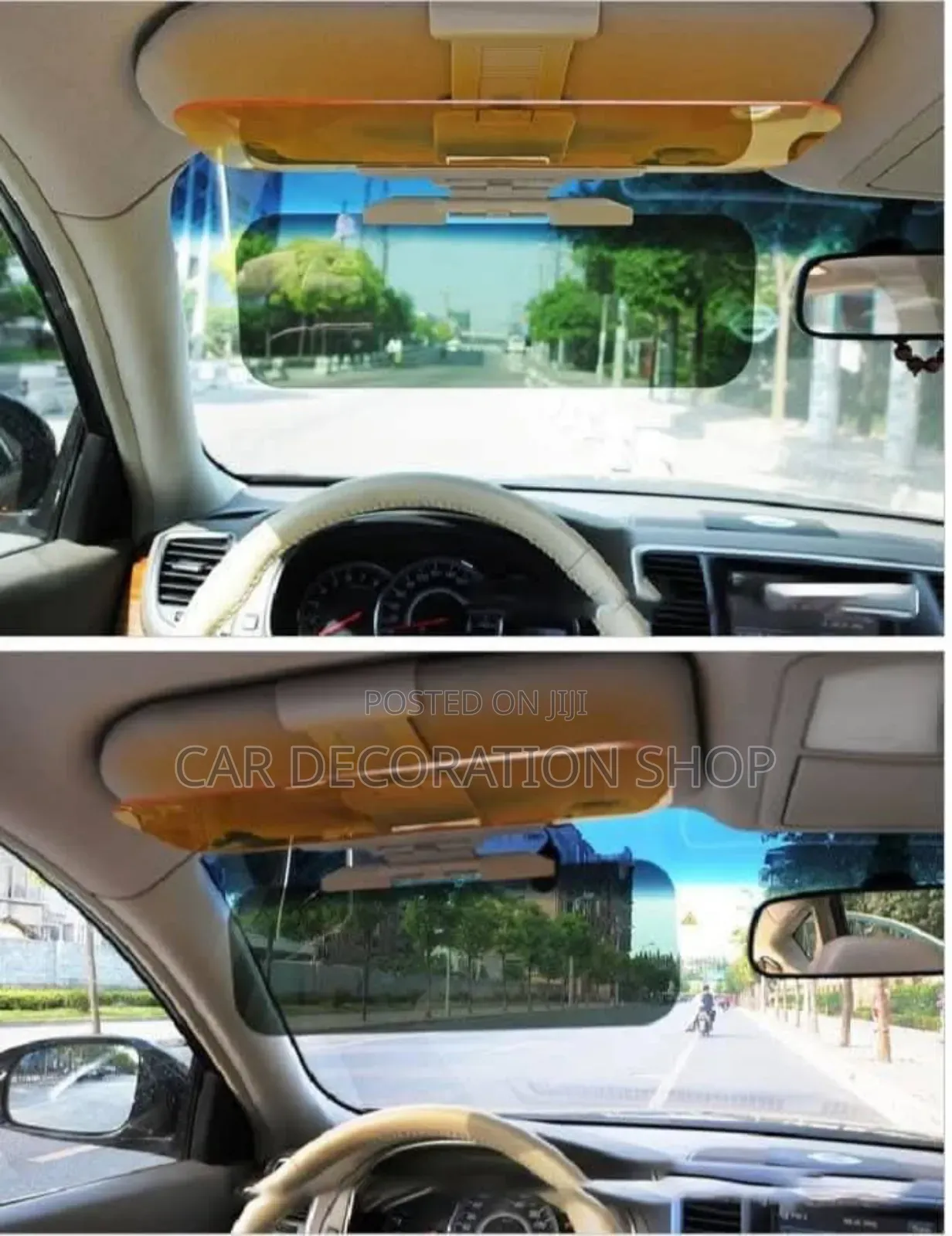 Day and Night Roof Driver Mirror for Sunvisor Clip On