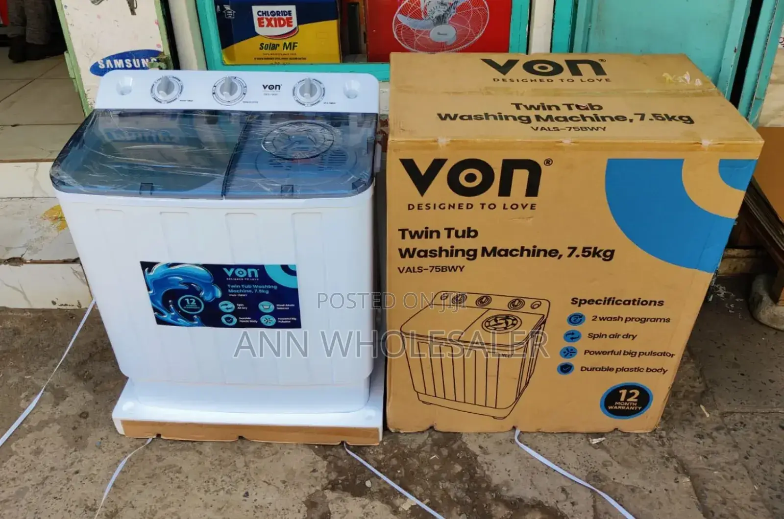 Twin Tub Washing Machine Von 7.5
