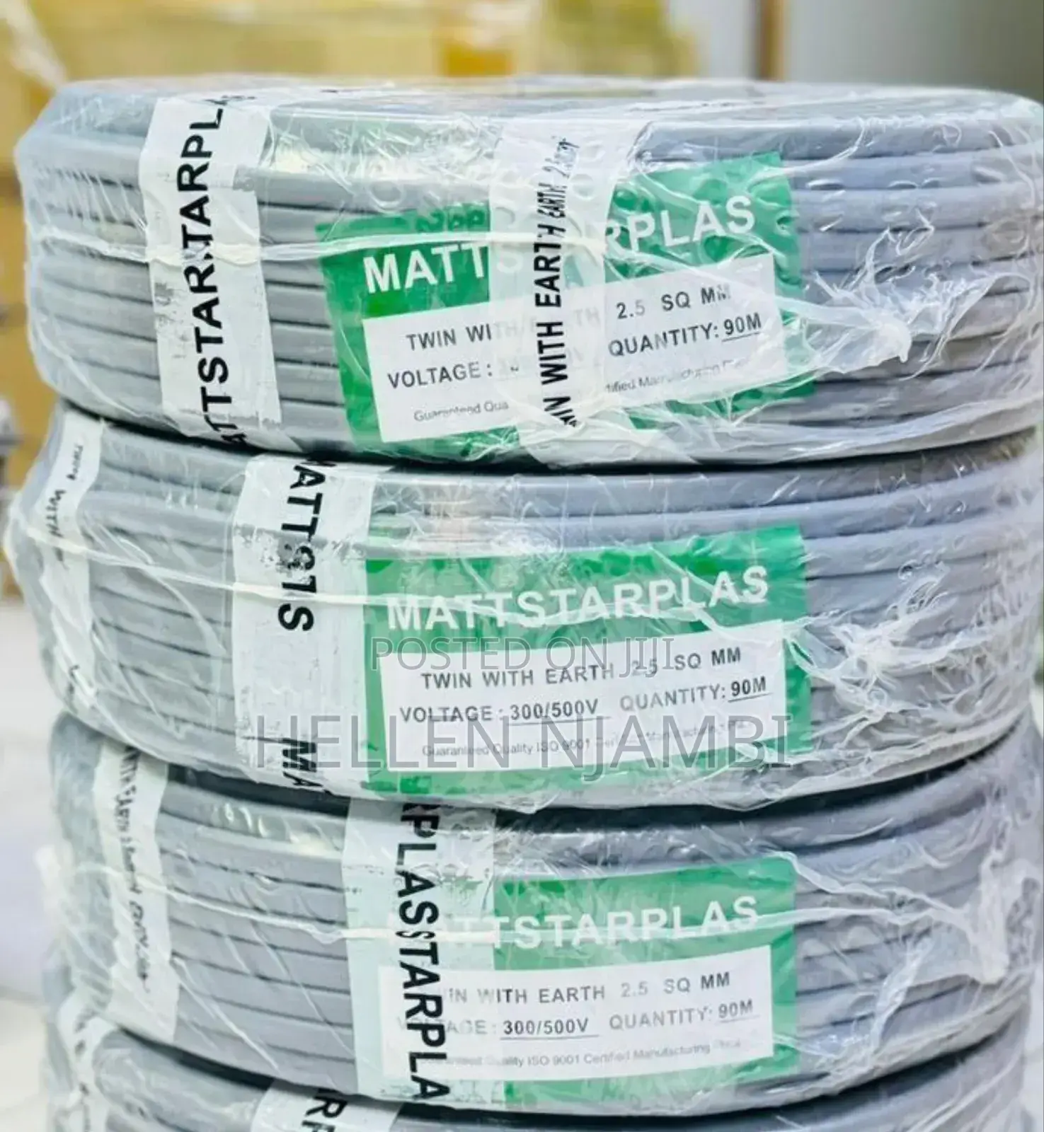 1.5mm Twin Cable With Earth Wire