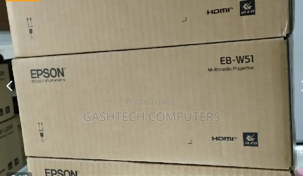 Epson Eb-W51-3lcd Projector – 4000 Lumens- Wxga.