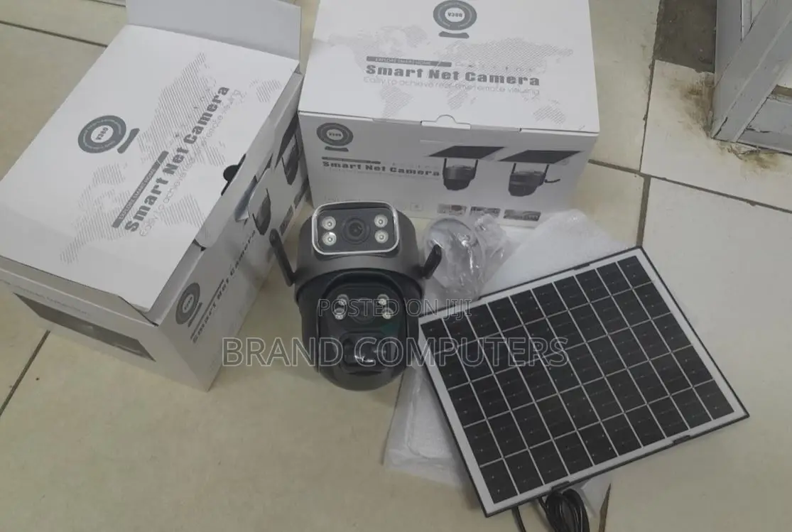 Wifi Solar Camera Powered PTZ 360° Dual Lens CCTV Camera
