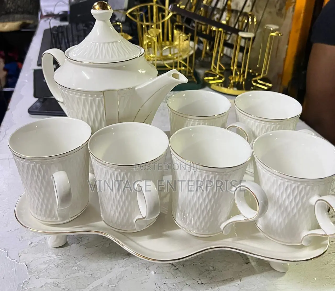 Tea Set With Ceramic Tray
