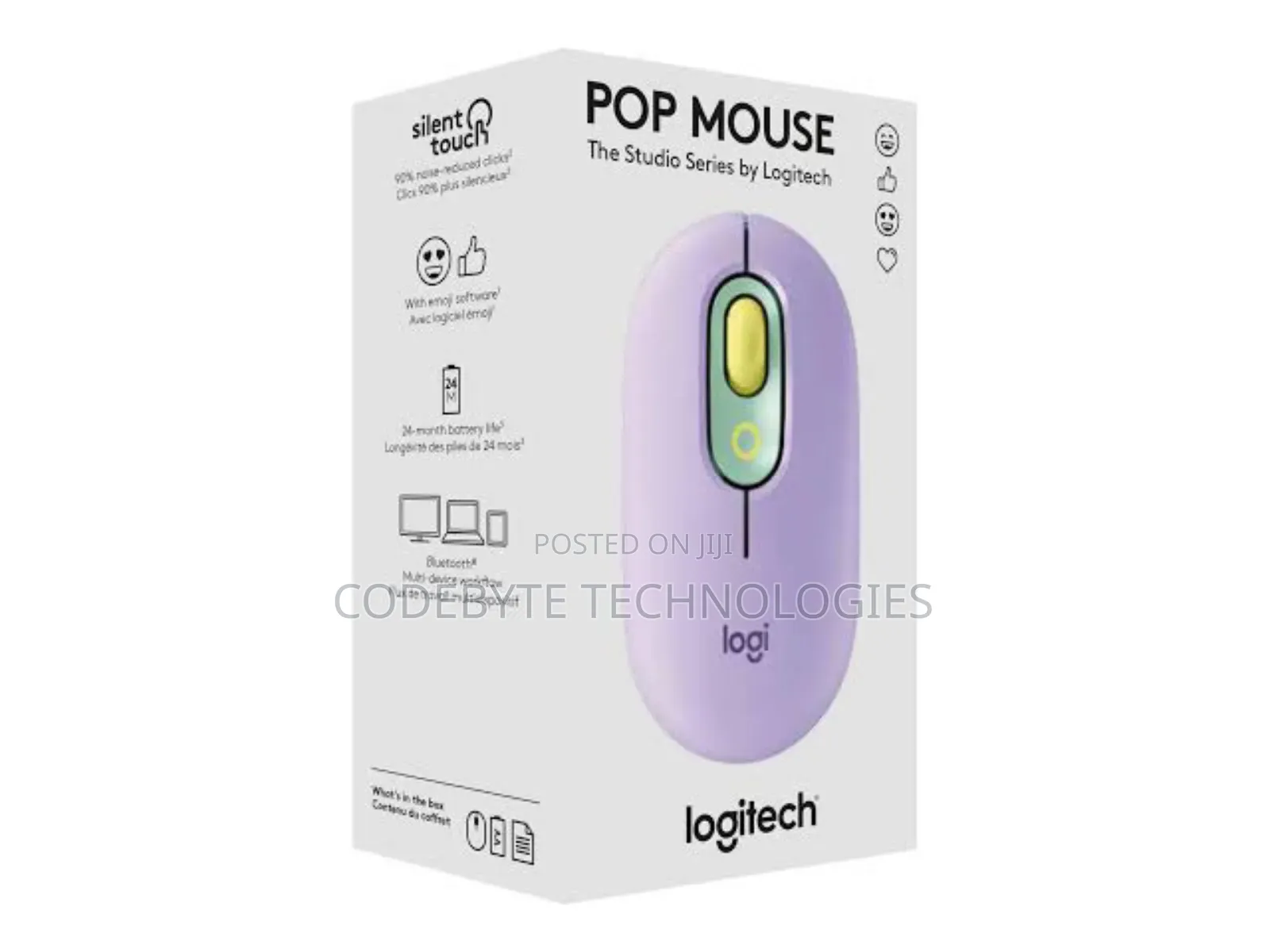Logitech Wireless Pop Mouse With Customizable Emoji