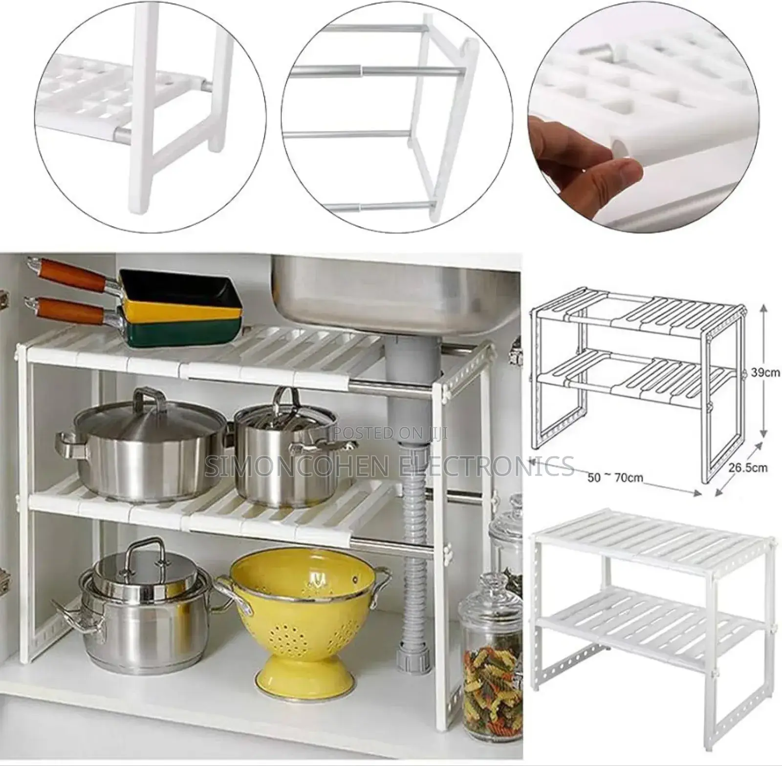 Under Sink Rack Pool Organizer