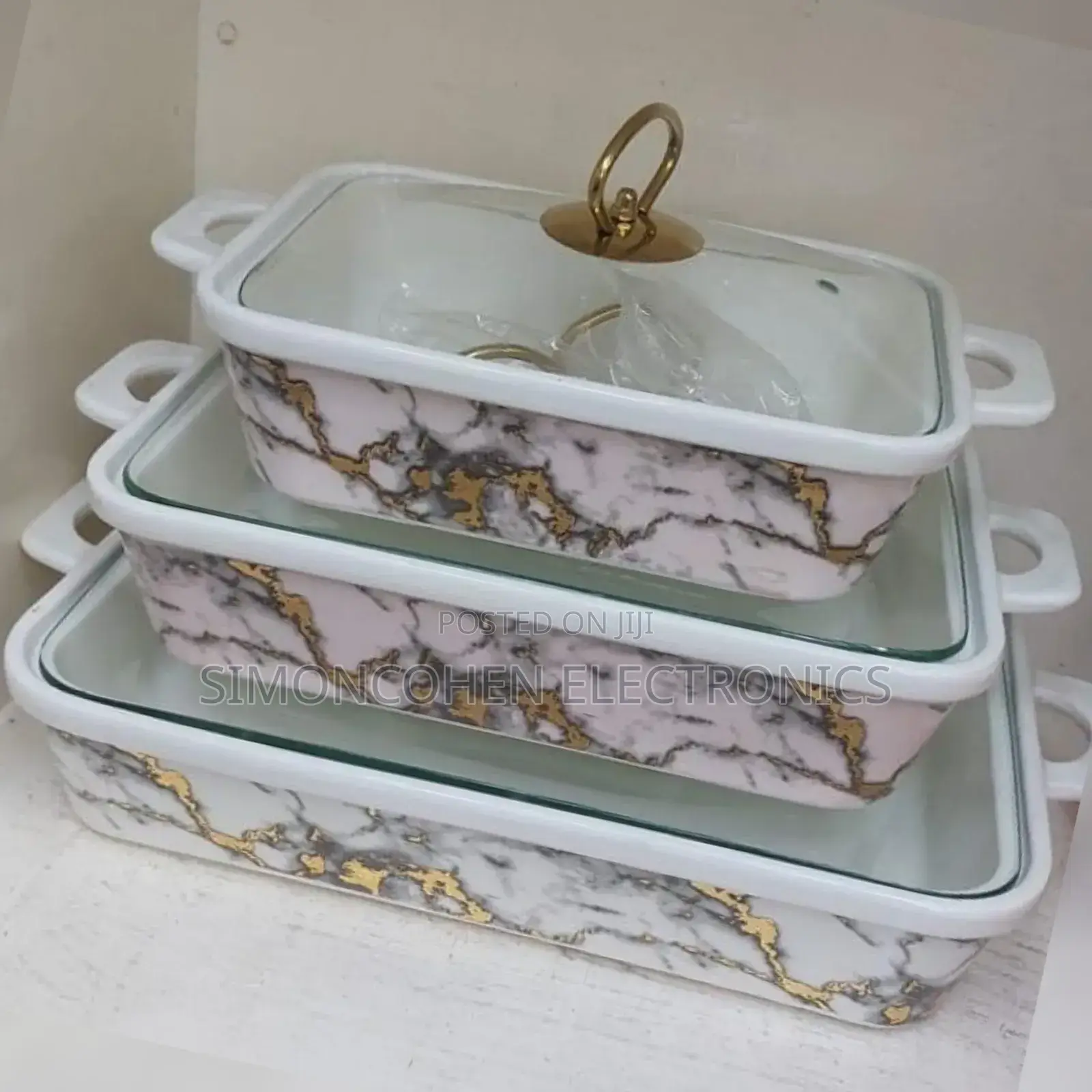 3pcs Ceramic Chaffing Dishes