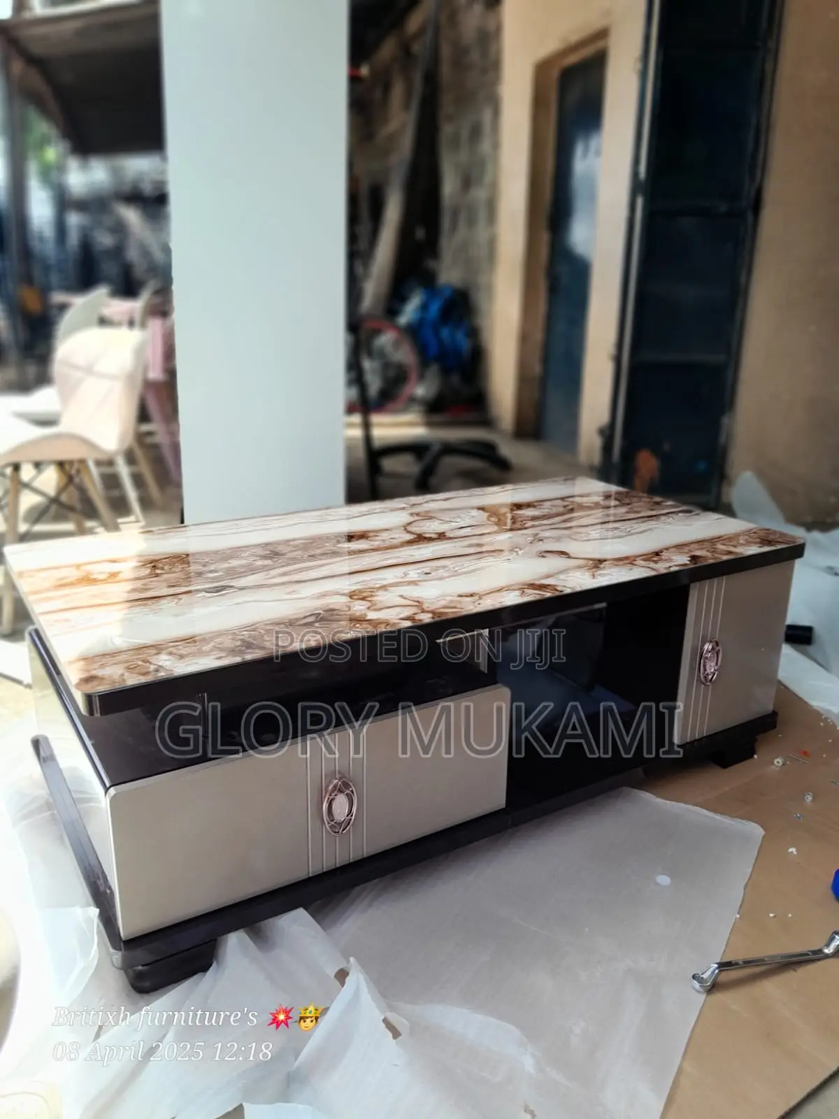 Brown Marble Coffee Table