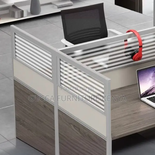 Workstations: 4-Person Dual-Base Computer Workstation Desk