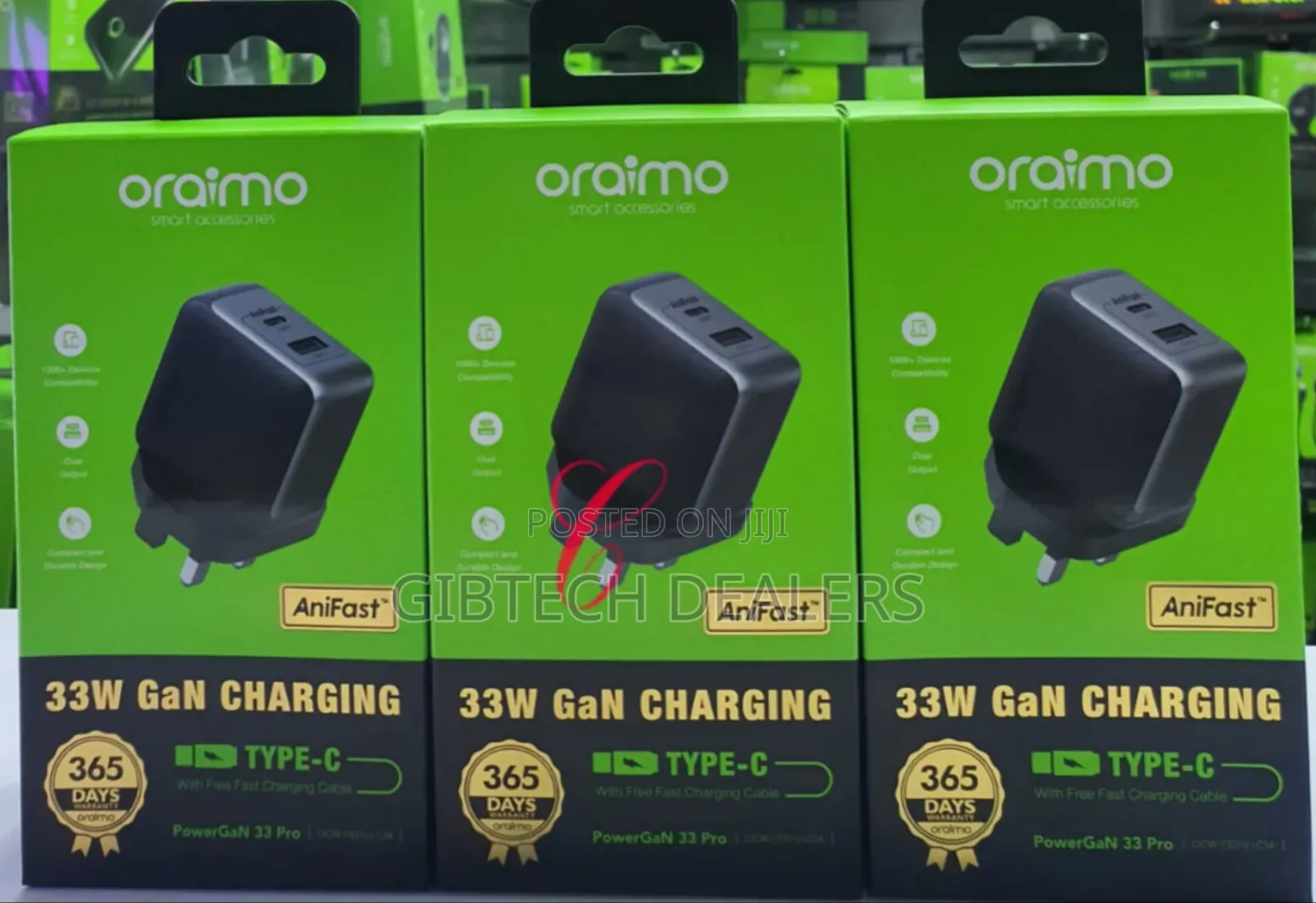 Oraimo Powergan 33 Pro Ocw-7331u+C54 33w Gan Charging Charge
