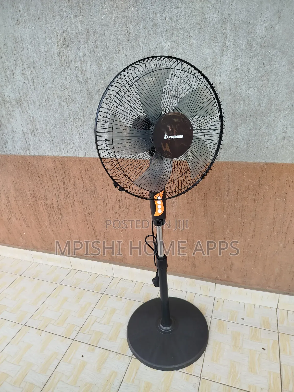 Premier 16-Inch Stand Fan With a Round Base
