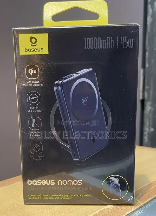 Baseus Nomos Magnetic Power Bank Qi2 45w 10000mah 3 in 1