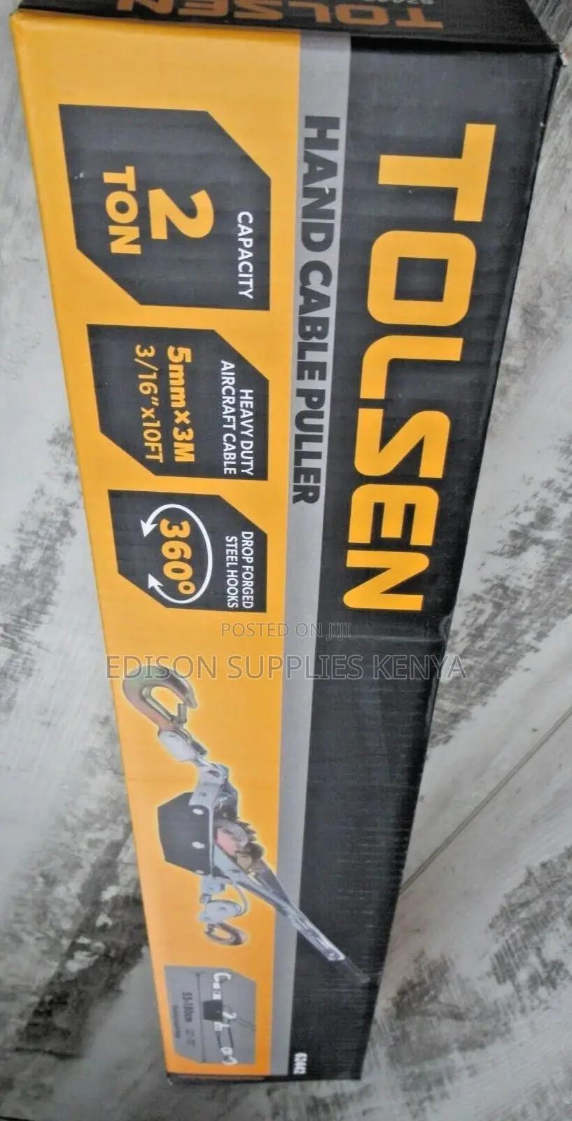 Tolsen Hand Cable Puller 2 Ton 62442 Winch Double Ratchets