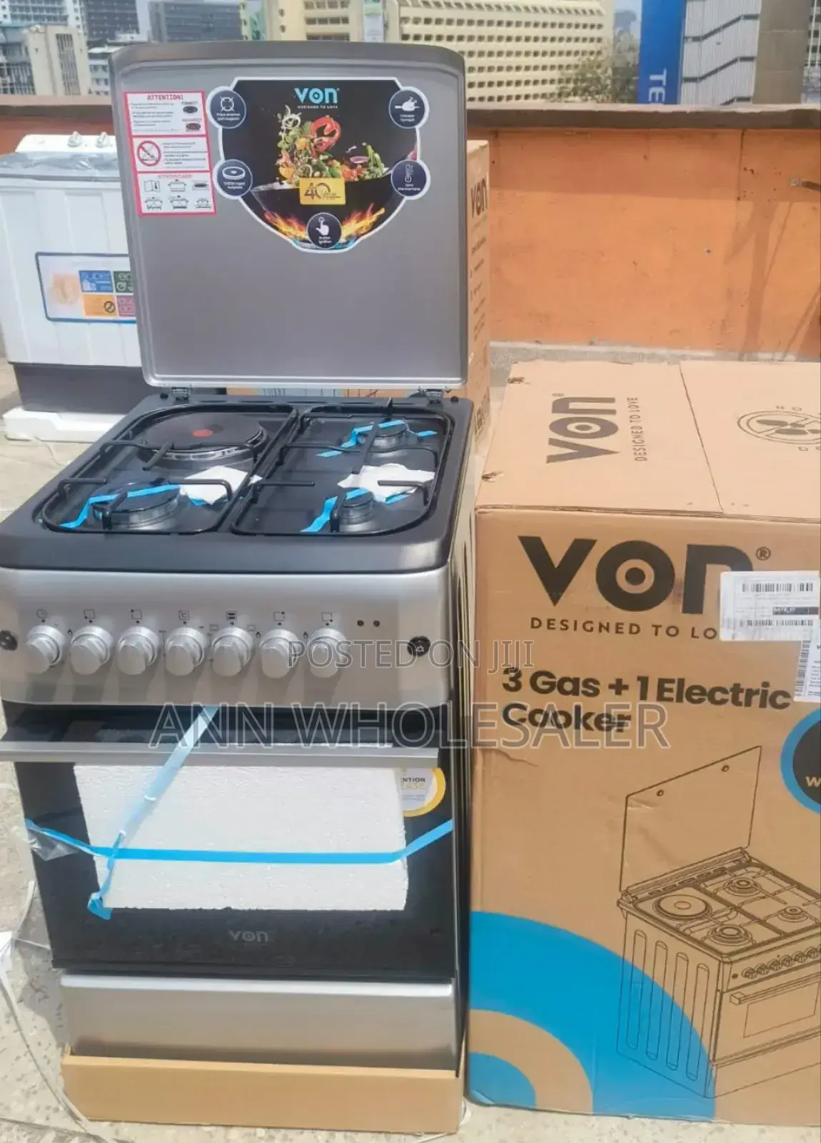 Free Standing 3gas -1electric Gas Cooker