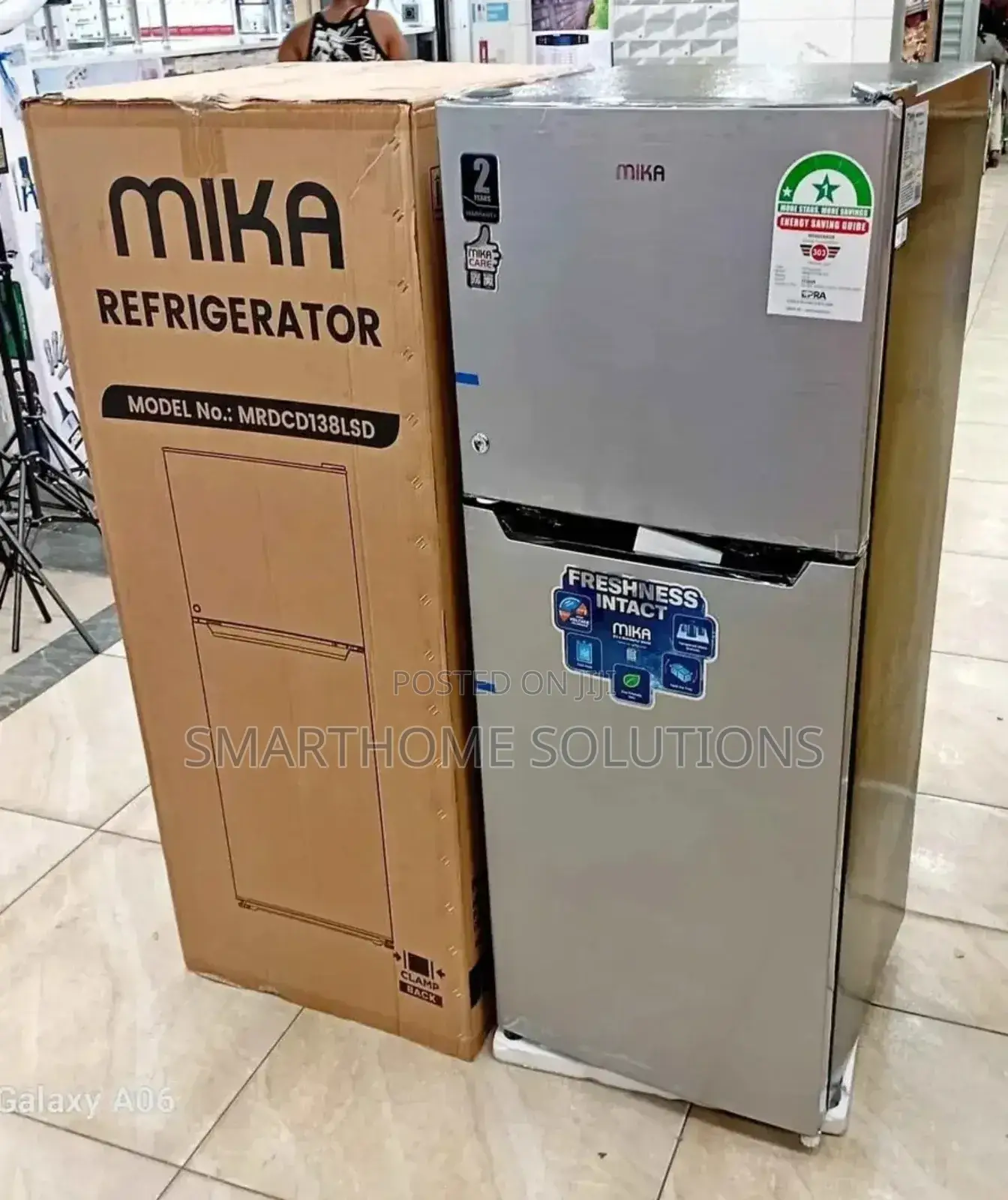 Grey Mika 138 Litres Fridge - MRCD-138f