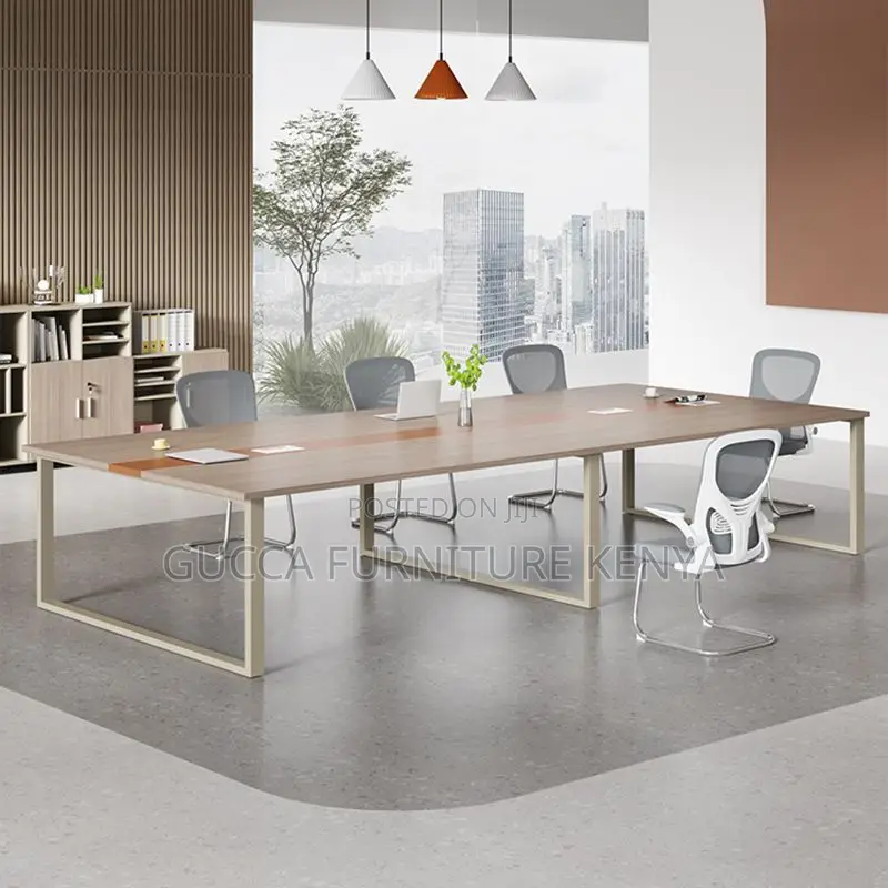 Boardroom Tables: 240cm Natural Wood Office Business Table