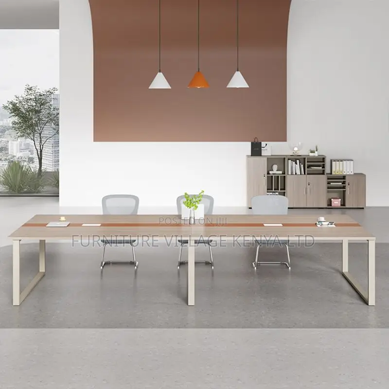 Boardroom Table: 240cmlarge Natural Wood Collaboration Table