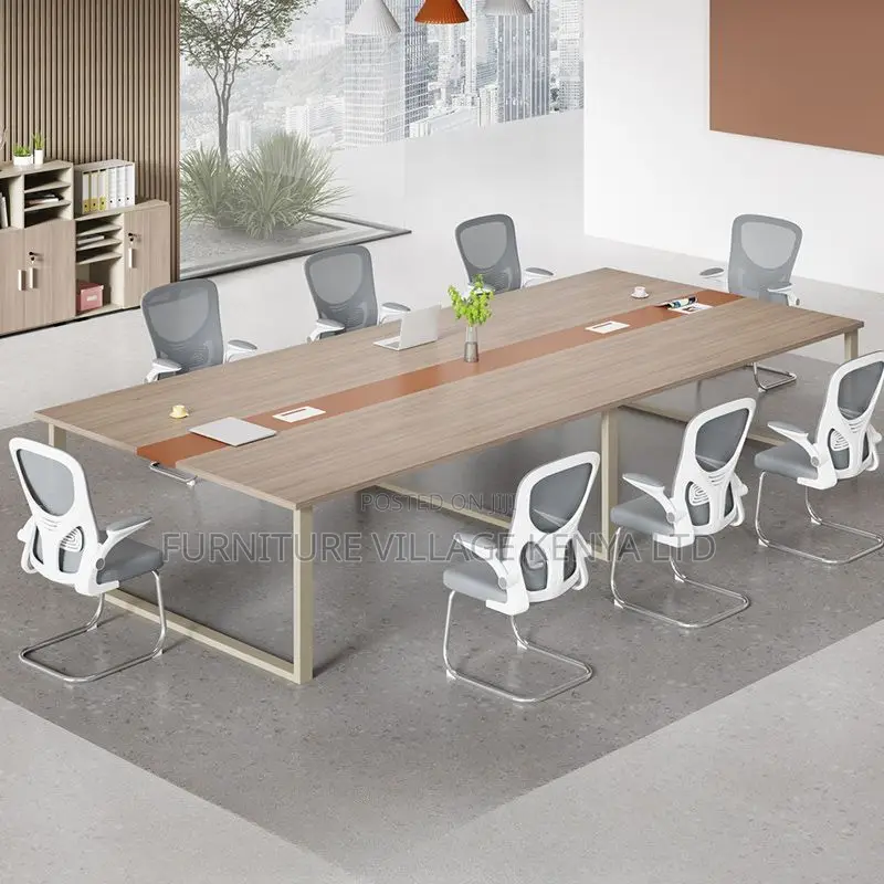 Boardroom Table: 240cmlarge Natural Wood Collaboration Table