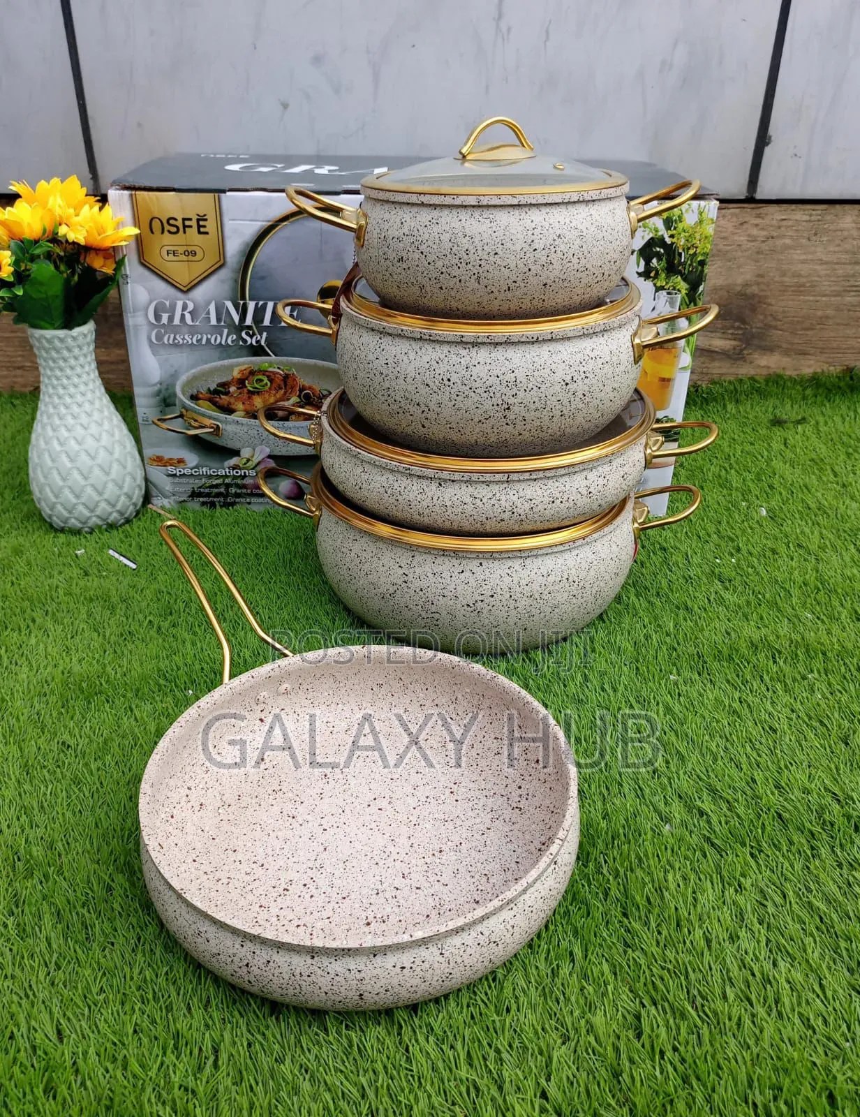 Granite Sufuria Set
9 PCS Set 
4 Sufurias