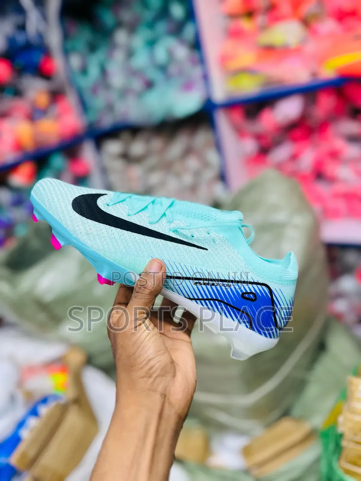Nike Air Zoom Green Blue Fg Mercurial Football Boots 16