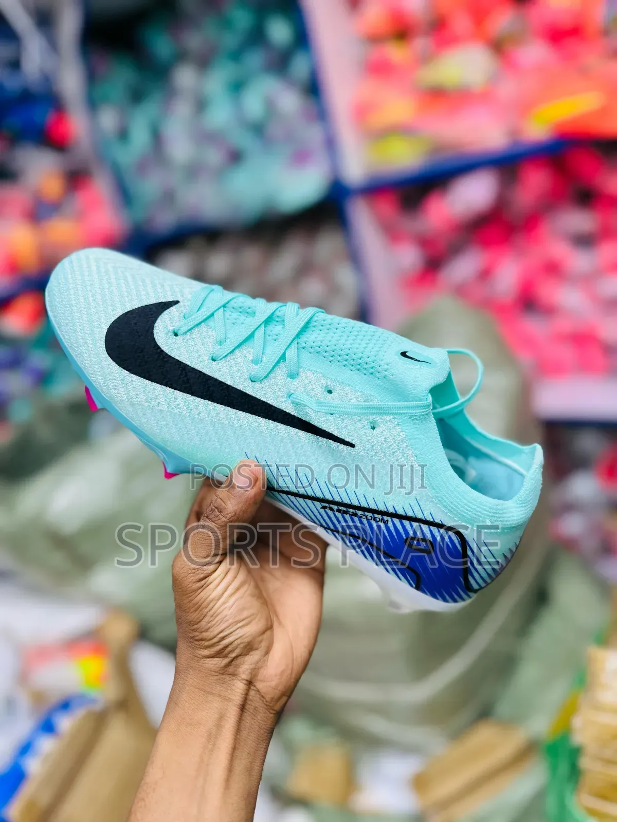 Nike Air Zoom Green Blue Fg Mercurial Football Boots 16