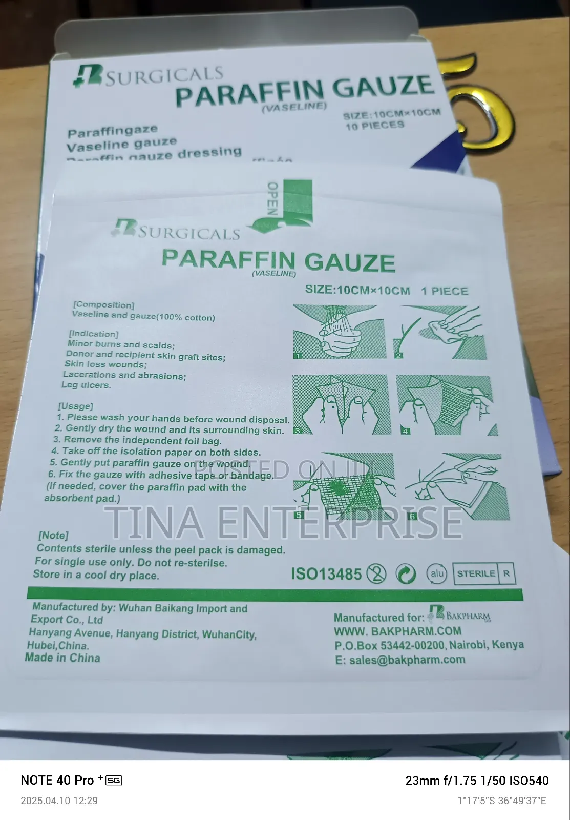 Paraffin Gauze
