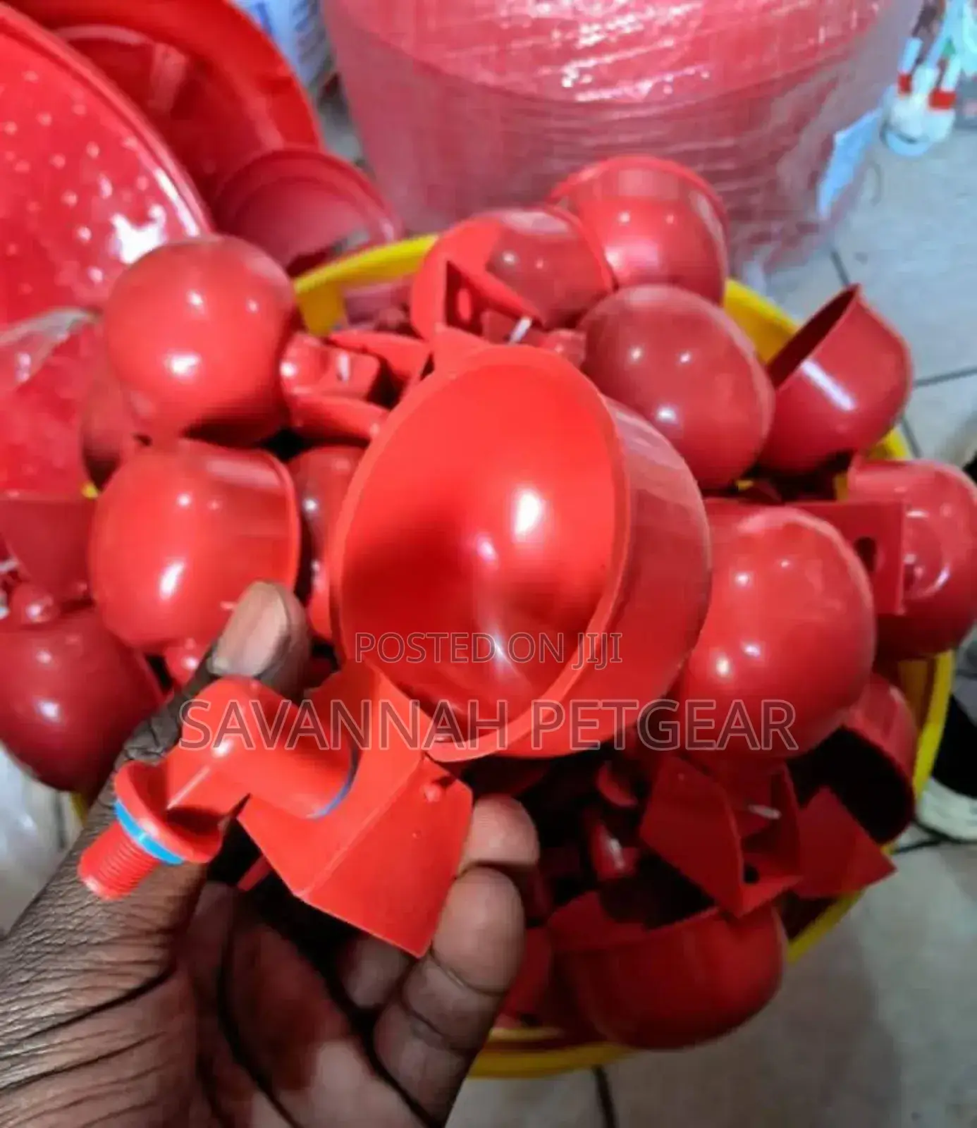 Automatic Poultry Red Cups Drinkers Available - 10 Pieces