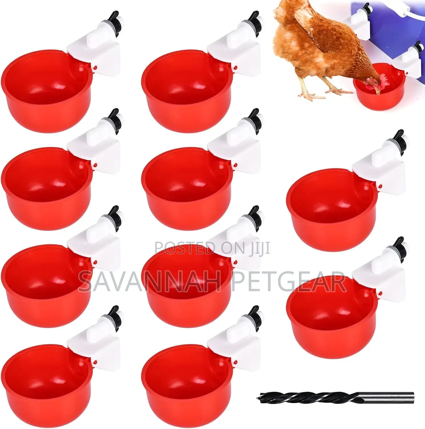 Chicken Drinker Automatic 9 Mm Diy Poultry - 10 Pieces